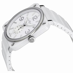 Bell & Ross Aviation 39 MM White Unisex Watch BRS-WH-CERAMIC/SCE