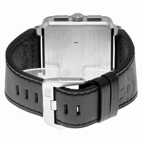 Bell & Ross Aviation Automatic Black Dial Black Leather Men's Watch BR0394-BL-SI/SCA