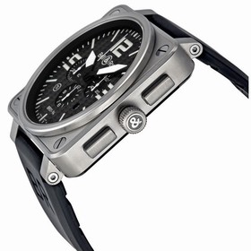 Bell & Ross Aviation Black Carbon Fiber Dial Titanium Men's Watch BR0194-TITANIUM