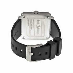 Bell & Ross Aviation Black Dial Black Rubber Strap Men's Watch BLRBRS-BLC-ST