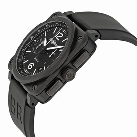 Bell & Ross Aviation Black Dial Chronograph Men's Watch BR0394-BL-CA