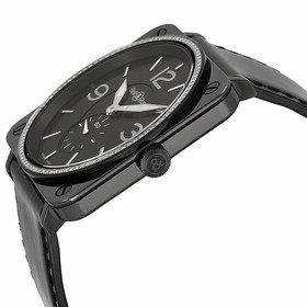 Bell & Ross Aviation Black Dial Diamond Unisex Watch BRS-BLKD-CER-PHT