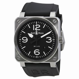 Bell & Ross Aviation Black Dial Steel Case Automatic 42 MM Men's Watch BR-03-92-STEEL