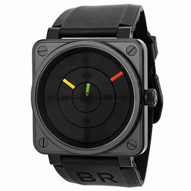 Bell & Ross Aviation Radar Black Dial Black PVD Stainless Steel Rubber Automatic Men's Watch BR0192RADAR