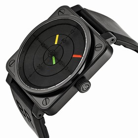 Bell & Ross Aviation Radar Black Dial Black PVD Stainless Steel Rubber Automatic Men's Watch BR0192RADAR