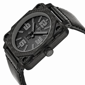 Bell & Ross Aviavtion Carbon Fiber Phantom Black Dial Automatic Men's Watch BR0192-CA-FIBER-PH