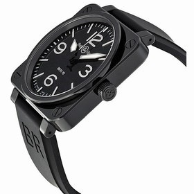 Bell & Ross BR 01 Instrument Automatic Black Dial Men's Watch BR0192-BL-CER-SRB