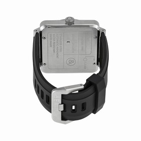 Bell & Ross Grande Date Black Dial Black Rubber Men's Watch BR0196-BL-ST