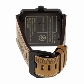 Bell & Ross Heritage Black Dial Tan Leather Strap Men's Watch BR01-92-HERITAGE