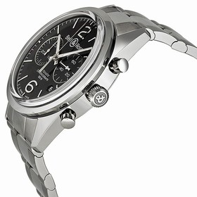 Bell & Ross Officer Automatic Chronograph Black Dial Men's Watch BR126-BL-ST-SS