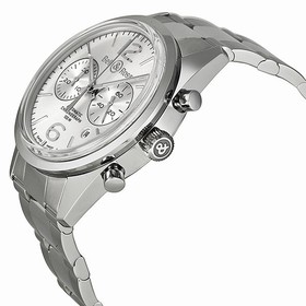 Bell & Ross Officer Automatic Chronograph Silver Dial Men's Watch BR126-WH-ST-SS
