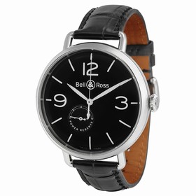 Bell & Ross Reserve De Marche Automatic Black Leather Men's Watch BRWW197BLST