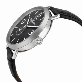 Bell & Ross Reserve De Marche Automatic Black Leather Men's Watch BRWW197BLST