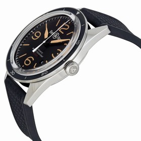 Bell & Ross Sport Heritage Black Dial Black Rubber Men's Watch BR123-HER-SRB
