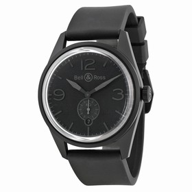 Bell & Ross Vintage Automatic Black Dial Black Rubber Men's Watch BRV123-PHANTOM