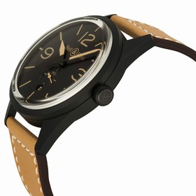 Bell & Ross Vintage Black Dial Tan Leather Men's Watch BRV123-HERITAGE