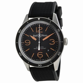 Bell & Ross Vintage Sport Black Dial Black Rubber Men's Watch RBRV123-ST-HER-SRB