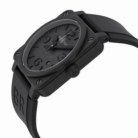 Bell & Ross Phantom Automatic Black Dial Black Rubber Men's Watch BR0392-PHANTOM-CE