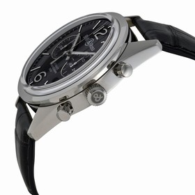 Bell & Ross Vintage Officer Automatic Chronograph Black Dial Black Leather Men's Watch RBRG126-BL-ST-SCR