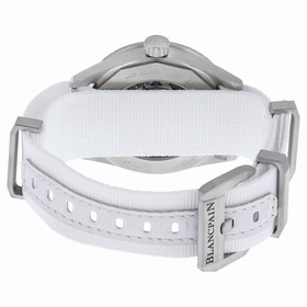 Blancpain Fifty Fathoms Bathyscaphe Automatic White Dial White Fabric Ladies Watch 5100-1127-NAWA