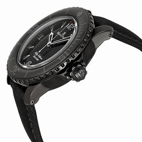 Blancpain Fifty Fathoms Black Dial Black PVD Stainless Steel Fabric Automatic Men's Watch 5015-11C30-52