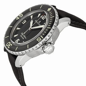 Blancpain Fifty Fathoms Black Dial Stainless Steel Automatic Men's Watch 5015-1130-52