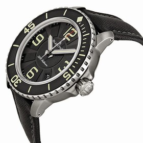 Blancpain Sport 500 Fathoms Black Dial Titanium Automatic Men's Watch 50015-12B30-52