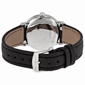 Blancpain Ultra Slim Automatic White Diamond Dial Black Fabric Strap Ladies Watch 6102-4628-95