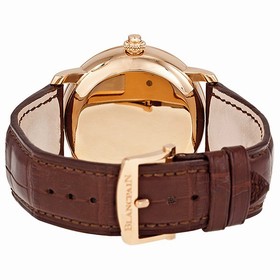 Blancpain Villeret Opaline Dial 18kt Rose Gold Brown Leather Men's Watch 6665-3642-55B