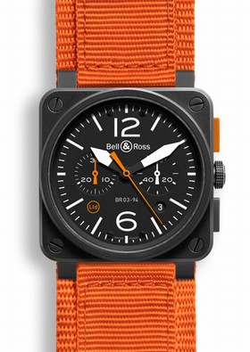 Bell & Ross BR 03 94 Carbon Orange Chronograph (BR0394OCA)