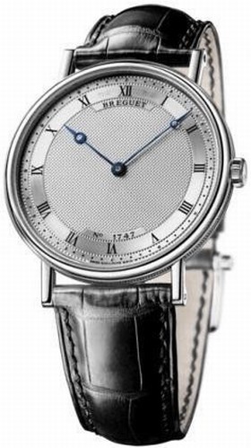 Breguet Classique Automatic Ultra Slim Silver Dial Leather Men's Watch 5157bb/11/9v6
