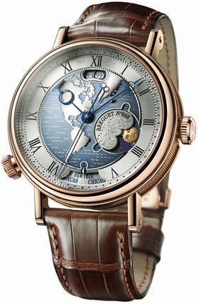 Breguet Classique Hora Mundi Automatic Silver Dial Men's Watch 5717BR/US/9ZU