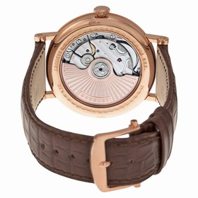 Breguet Classique Silver Dial 18kt Rose Gold Brown Leather Men's Watch 5177BR129V6
