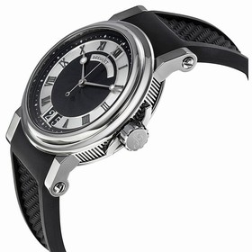 Breguet Marine Automatic Black Dial Black Rubber Strap Men's Watch 5817ST925V8