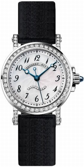 Breguet Marine Mother of Pearl Diamond Black Satin Ladies Watch 8818BB59864DD00D