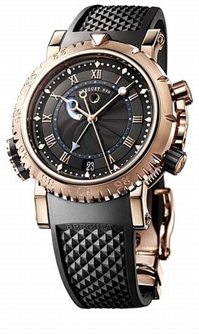 Breguet Marine Royal Black Dial Rubber Men's Watch 5847BRZ25ZV