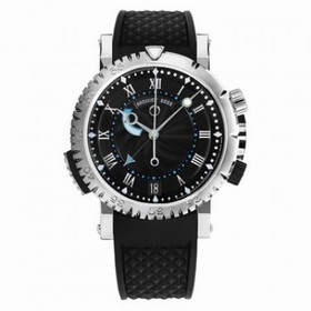 Breguet Marine Royal Black Dial Rubber Strap Men's Watch 5847bb925zv