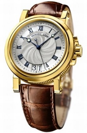 Breguet Marine Silver Dial Leather Men's Watch 5817BA/12/9V8