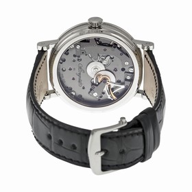 Breguet Tradition Black and Grey Skeleton Dial 18k White Gold Black Leather Men's Watch 7057BBG99W6