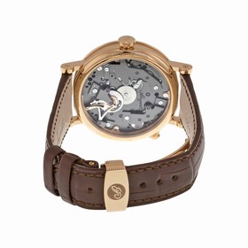 Breguet Tradition GMT Manual Skeletal Dial Leather Men's Watch 7067BRG19W6