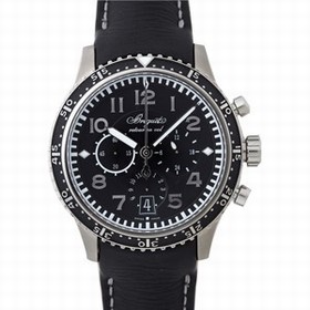 Breguet Transatlantique Type XXI Flyback Black Dial Automatic Men's Watch 3810TIH23ZU