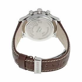 Breguet Type XX Aeronavale Automatic Chronograph Black Dial Brown Leather Men's Watch 3800ST929W6
