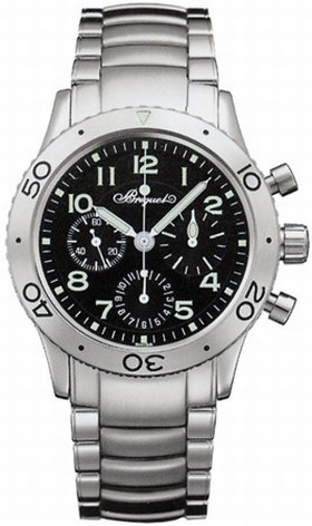 Breguet Type XX Aeronavale Black Dial Stainless Steel Automatic Men's Watch 3800ST92SW9