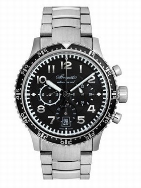 Breguet Type XXI Transatlantique Flyback Black Dial Titanium Men's Watch 3810TIH2TZ9
