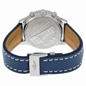Breiting Montbrillant Chronograph Blue Dial Blue Leather Men's Watch AB0130C5-C894BLLD
