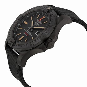 Breitling Avenger Blackbird Automatic Black Dial Black Canvas Men's Watch V1731010-BD12GCVT