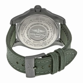 Breitling Avenger Blackbird Automatic Black Dial Green Canvas Strap Men's Watch V1731010-BD12GRFT