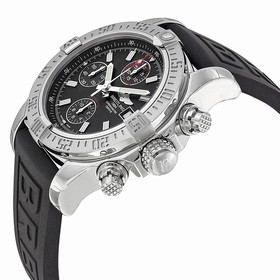 Breitling Avenger II Black Dial Chronograph Black Rubber Automatic Men's Watch A1338111-BC32BKPD3