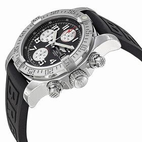 Breitling Avenger II Black Dial Chronograph Black Rubber Strap Automatic Men's Watch A1338111-BC33BKPD3