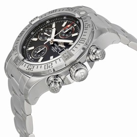 Breitling Avenger II Black Dial Chronograph Stainless Steel Automatic Men's Watch A1338111-BC32SS